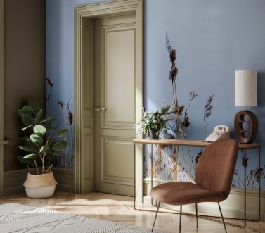 Picture of Fluffy reeds by a blue sky