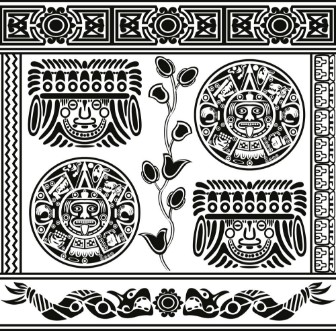 Picture of Set of ancient American ornaments