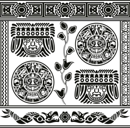 Afbeeldingen van Set of ancient American ornaments