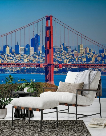 Picture of Panorama of the Golden Gate bridge and San Francisco skyline