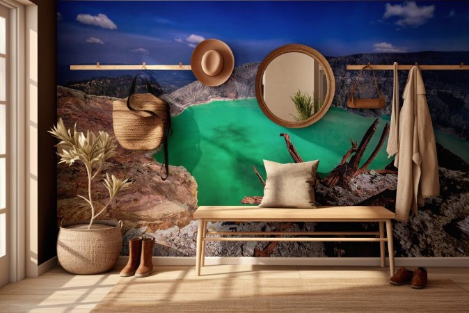 Afbeeldingen van Crater of Ijen volcano on Java island