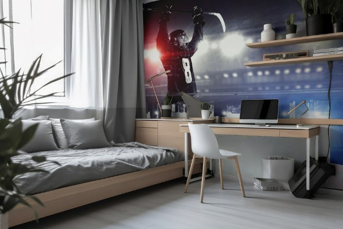 Picture of Hockey players on ice  Mixed media