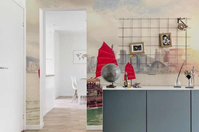 Bild på Sunset Over Victoria Harbour in Hong Kong