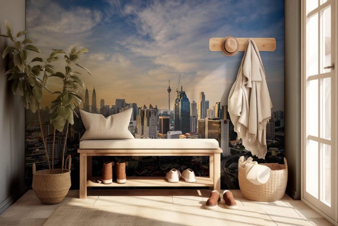 Afbeeldingen van Kuala Lumpur city skyline when sunrise Malaysia