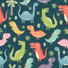 Bild von Funny dinosaurs seamless pattern