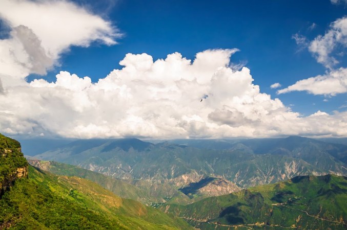 Afbeeldingen van Mountain Landscape in Park national de Chicamocha in Colombia