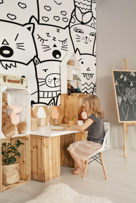 Afbeeldingen van Seamless pattern with doodle cats