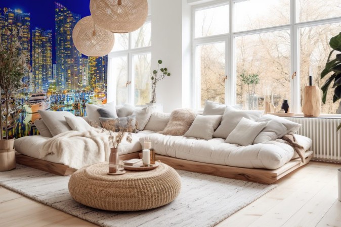 Afbeeldingen van Busan city skyline view at Gwangalli beach Haeundae district Yacht parking at modern building architecture Haeundae beach Busan South Korea