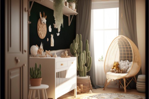 Bild på Rabbit on a stump