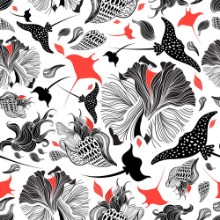 Attēls Vector seamless abstract pattern with rays