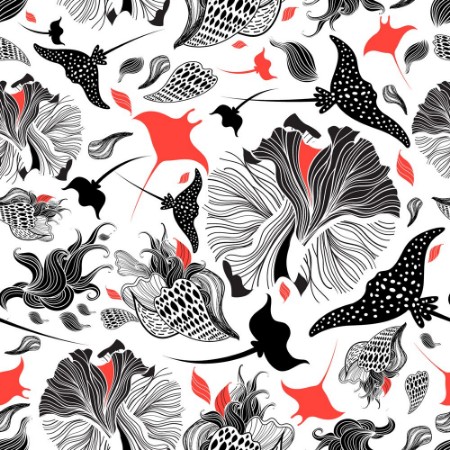 Picture of Vector seamless abstract pattern with rays