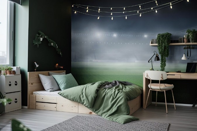 Picture of Foggy soccer field  Mixed media