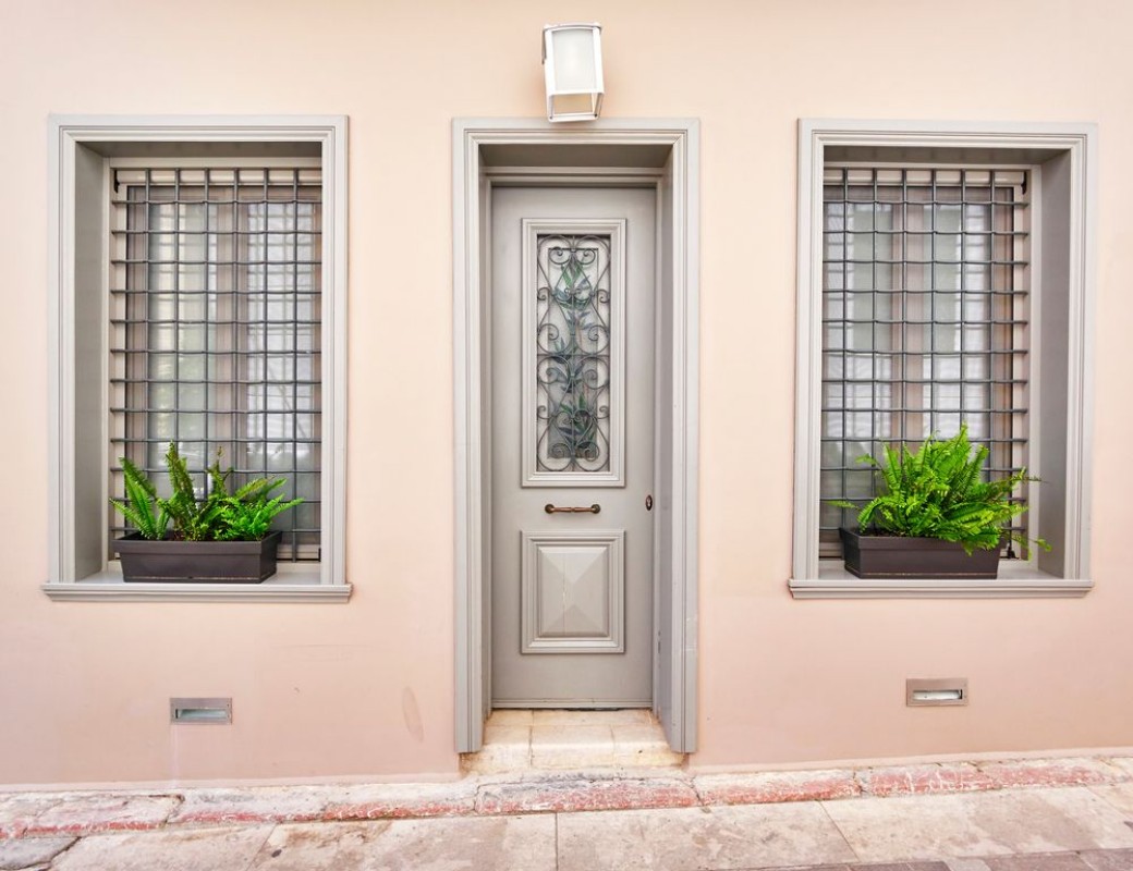 Picture of Greece Nafplion elegant  house gray facade