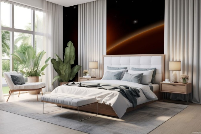 Picture of Weltall mit Planeten und Sterne