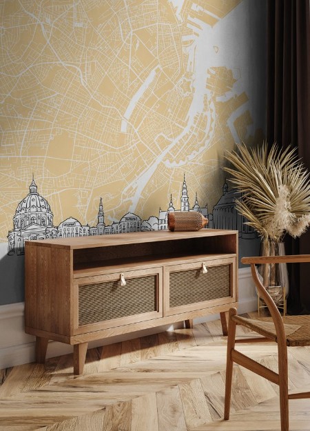 Afbeeldingen van Copenhagen Denmark Skyline Map