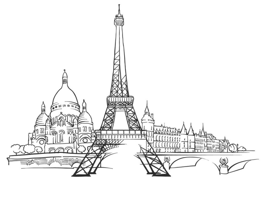 Picture of Paris France Panorama Sketch