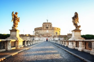 Afbeeldingen van Castel SantAngelo at dawn Rome