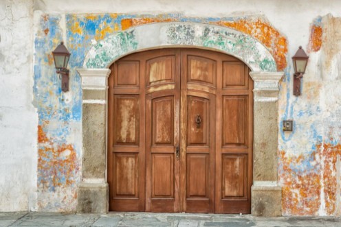 Picture of Architectural detail at the colonial house in Antigua Guatemala
