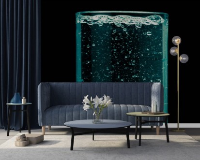 Image de Aqua fresh drink water with bubble liquid drinking in art color tone