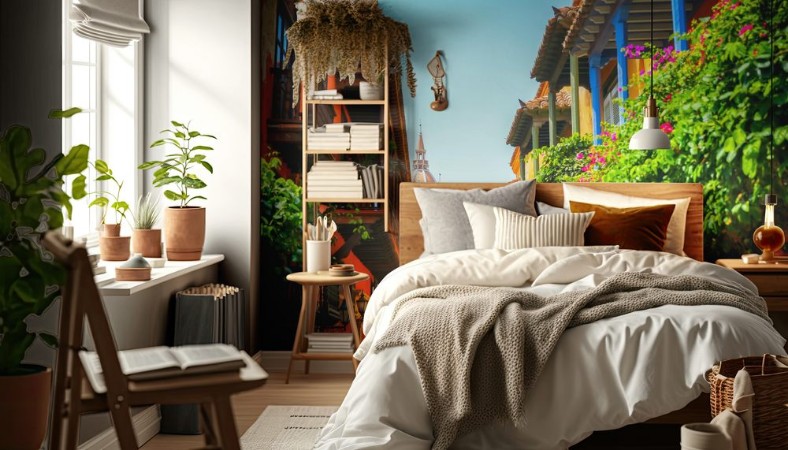 Afbeeldingen van Flowers on the porch in old town Cartagena