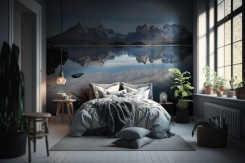 Picture of Torres del Paine spiegeln sich im Lago Pehoe Patagonien Chile