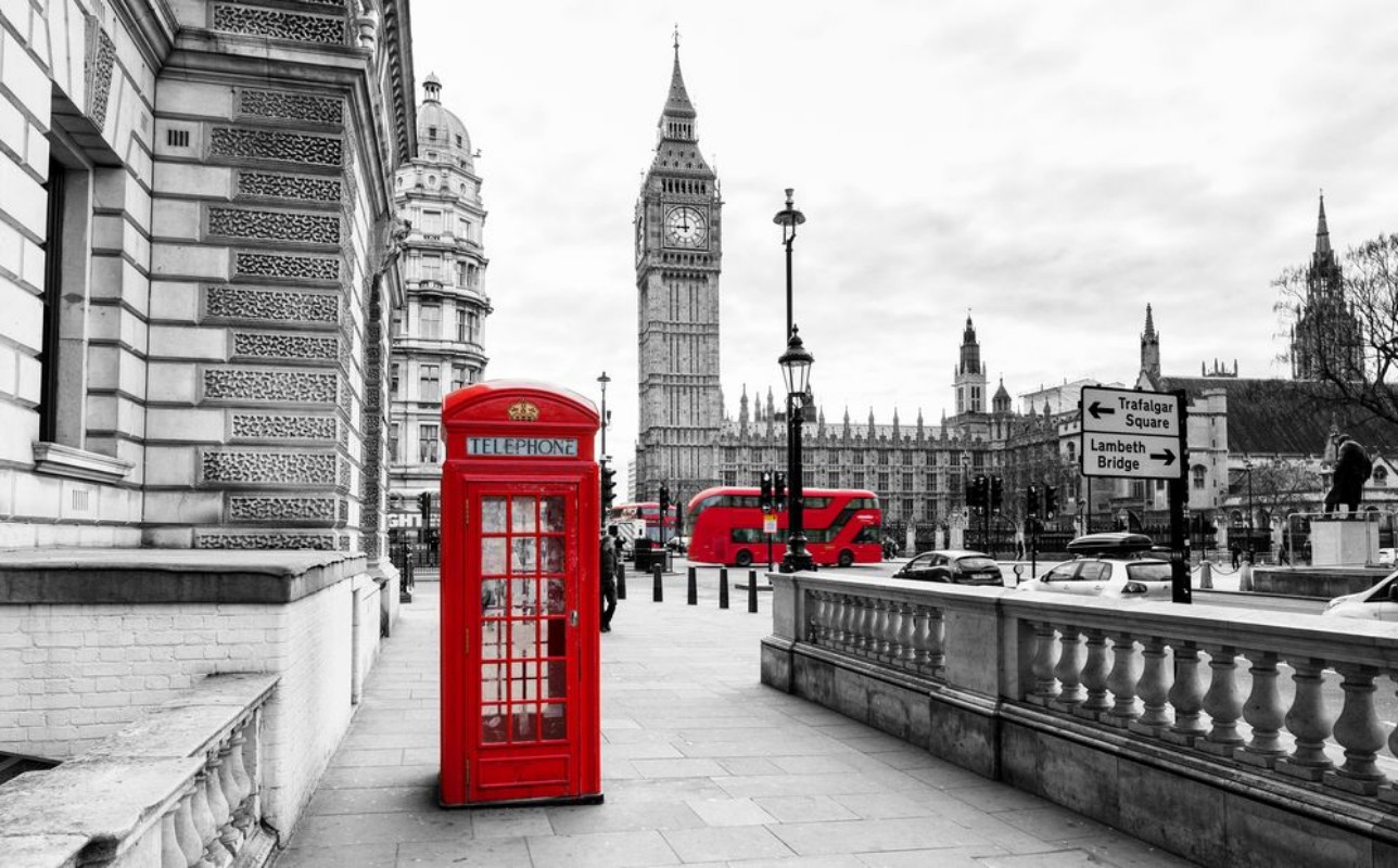 Picture of London Telephone Booth and Big Ben