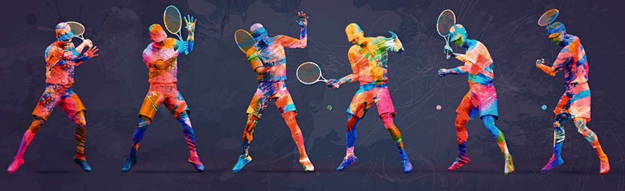 Afbeeldingen van Abstract tennis player