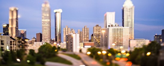 Picture of Atlanta georgia city skyline early morning