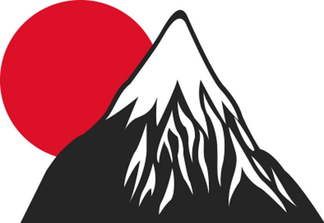 Obrázek Mount fuji sun japan landscape natural image vector illustration