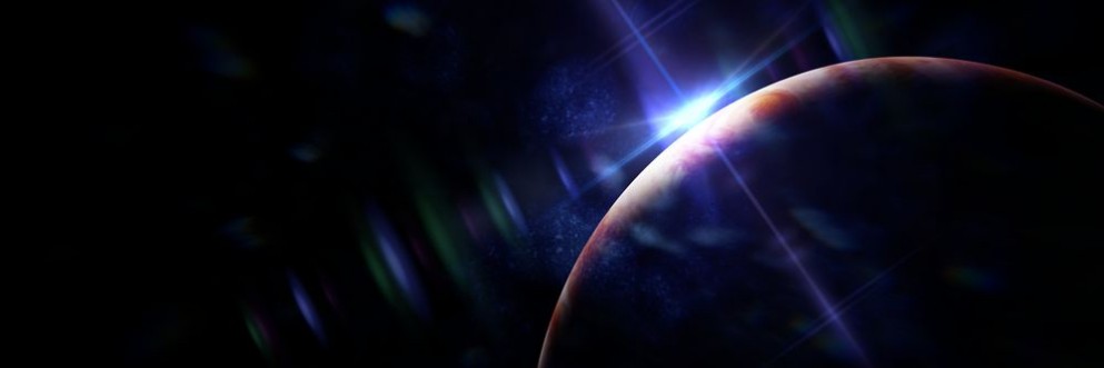 Picture of Planet Jupiter lit by the rising the Sun