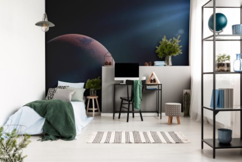 Picture of Planet Mars during the Martian winter lit by the Sun