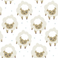 Pilt Vector sheeps for sleeping seamless pattern