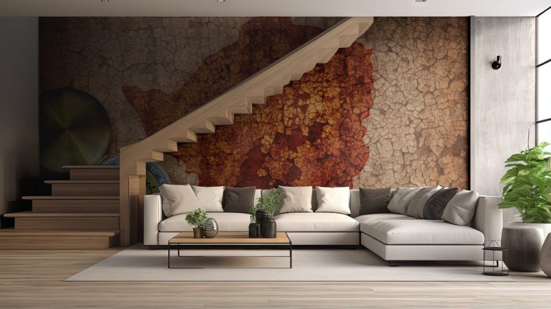 Afbeeldingen van Map of zimbabwe on a old vintage crack paper