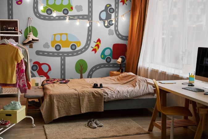 Bild på Cars on the road Seamless pattern