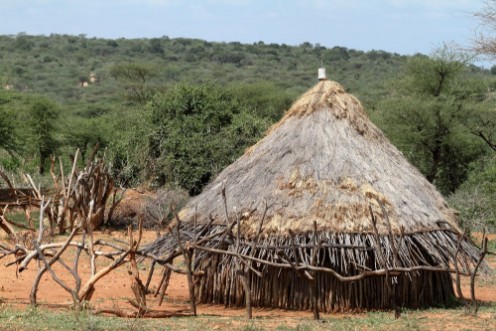 Obrázek Traditionelle Strohhtten im Omo Valley von thiopien 
