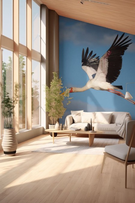 Bild på Yellow Billed Stork Zimbabwe