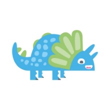Image de Cute Blue Triceratops