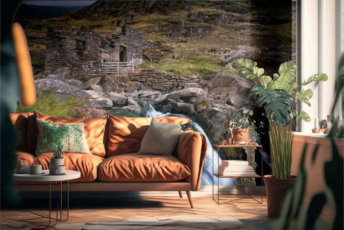 Afbeeldingen van Derelict mine building off the watkins path snowdonia wales