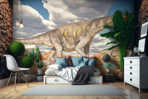 Bild på Dinosaurier Argentinosaurus in der Wste