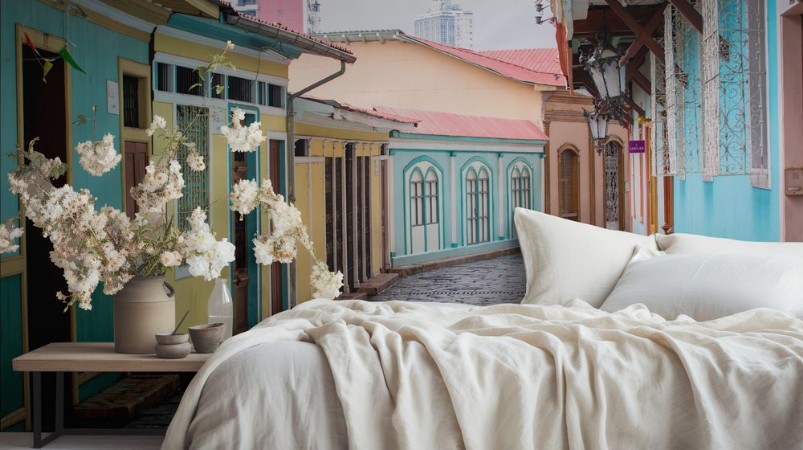 Picture of Multicolored houses in the Las Penas district on the hill of St Ana Guayaquil Ecuador