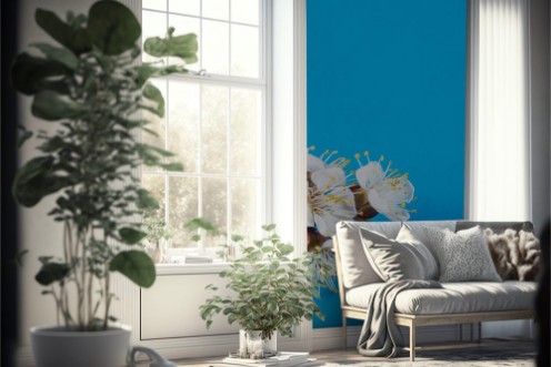 Image de Flowering branch on a bright background