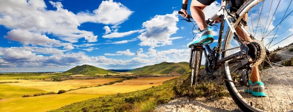 Picture of Mountain bikeSport and healthy lifeExtreme sportsMountain bicycle and manLife style outdoor extreme sport