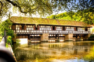 Image de View of Esslingen am Neckar Germany half timbered bridge