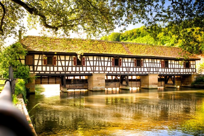 Bild på View of Esslingen am Neckar Germany half timbered bridge