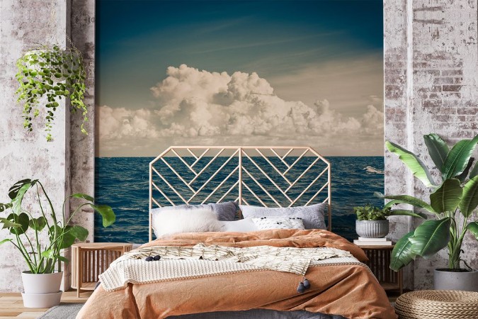 Picture of Beautiful seascape evening sea horizon and sky