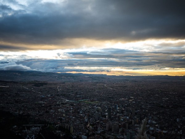 Picture of Aerial view of bogata at sunset