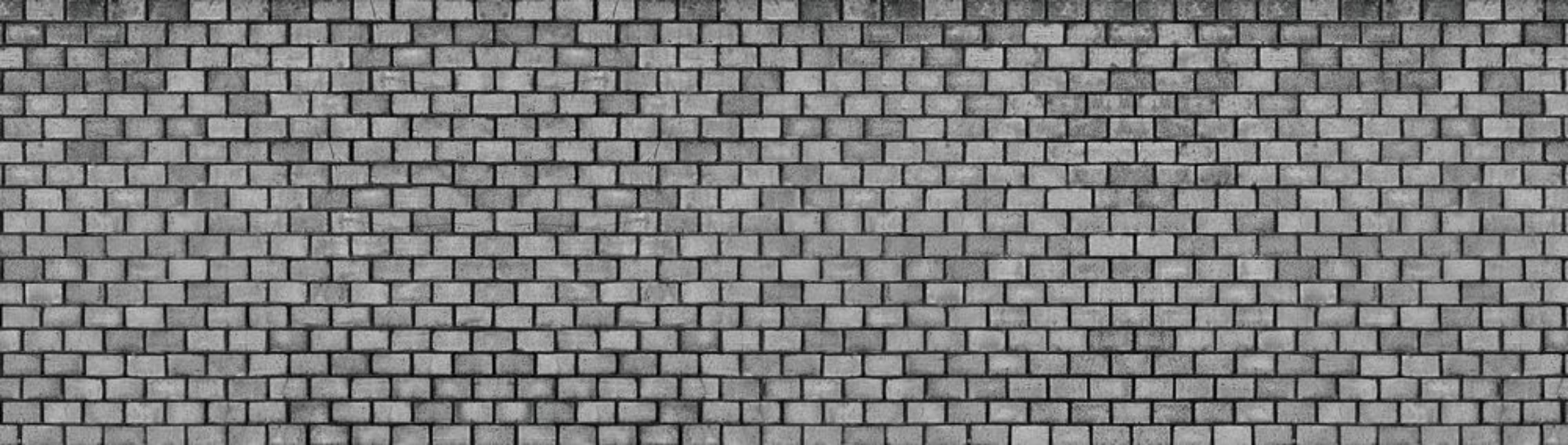 Image de Dark brick wall texture of black stone blocks high resolution panorama
