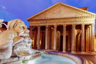 Picture of Rome Pantheon in the night illumination