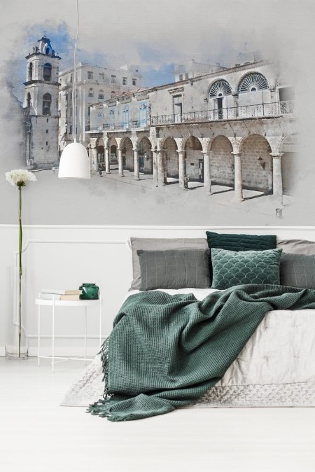 Picture of Old Havana Cuba watercolor