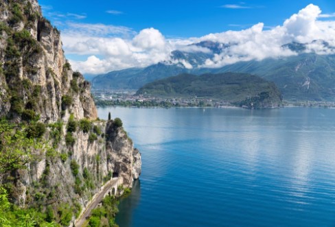 Picture of Summer view over of lake Garda in Italy Europe